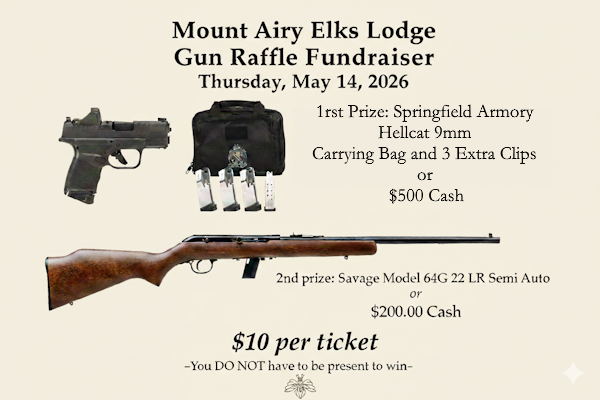 Elks Gun Raffle ad